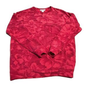 Athleta Balance Pullover Sweatshirt Red Floral Size XS